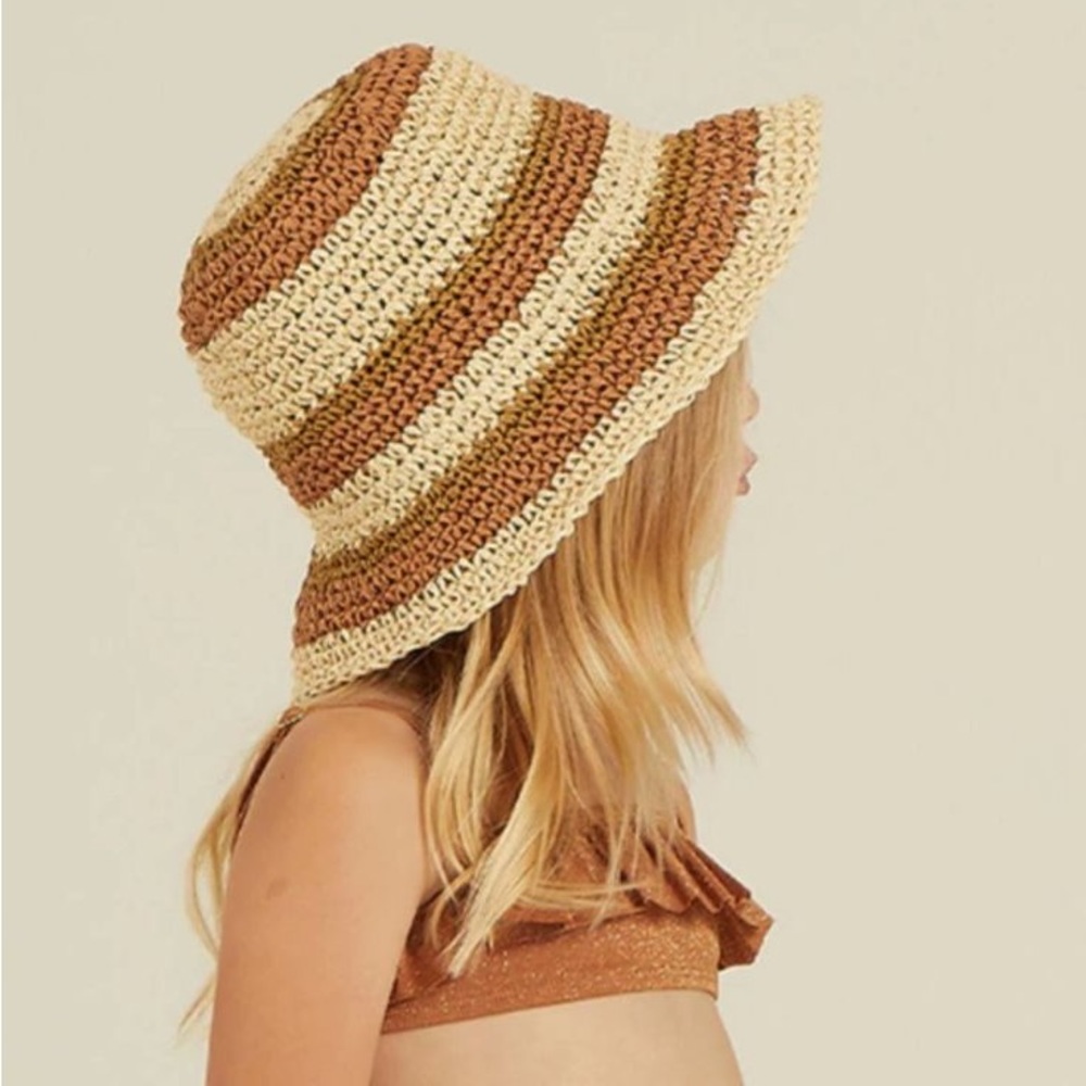 Rylee & Cru Rafia Bucket Hat Kids